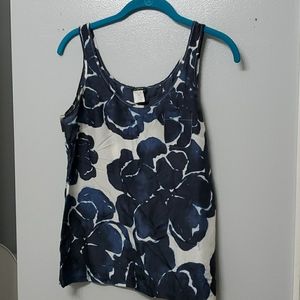 Blue flower print Tank top